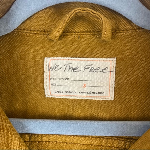 Free People We The Free Rumors Cropped Denim Jacket In Spicy Chestnut - Picture 3 of 10